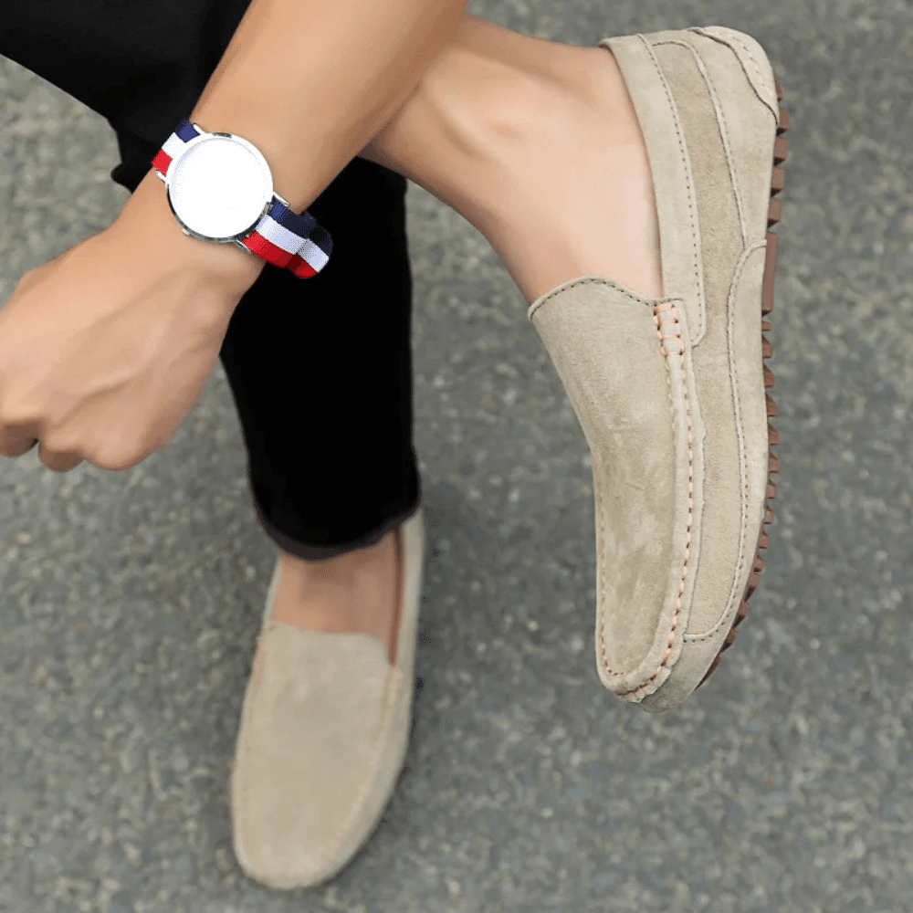 Mocassin en Cuir pour Hommes Suède Syvon