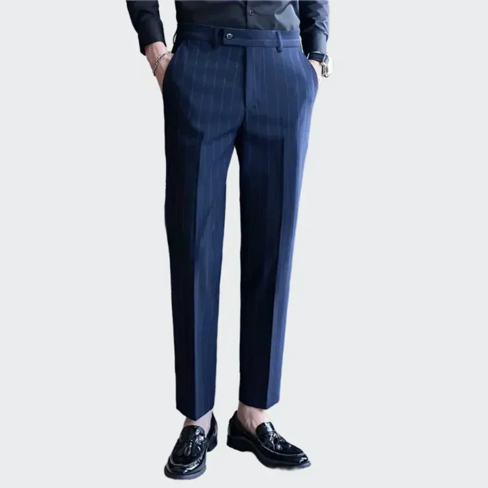 Pantalon de Costume à Rayures pour Hommes Syvon