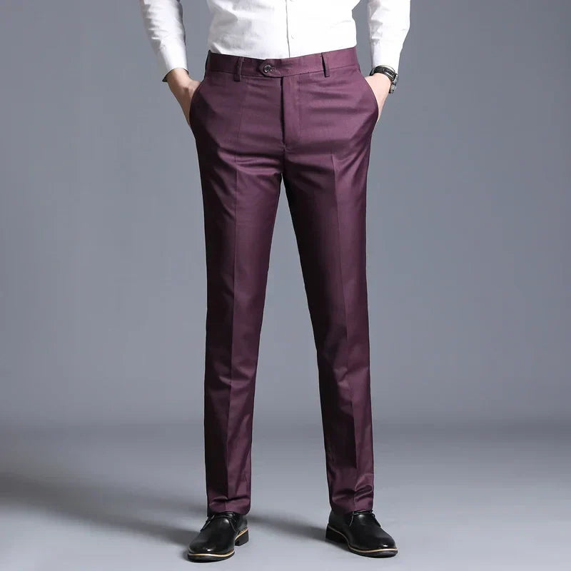 Pantalon de Costume Ajusté pour Hommes Syvon