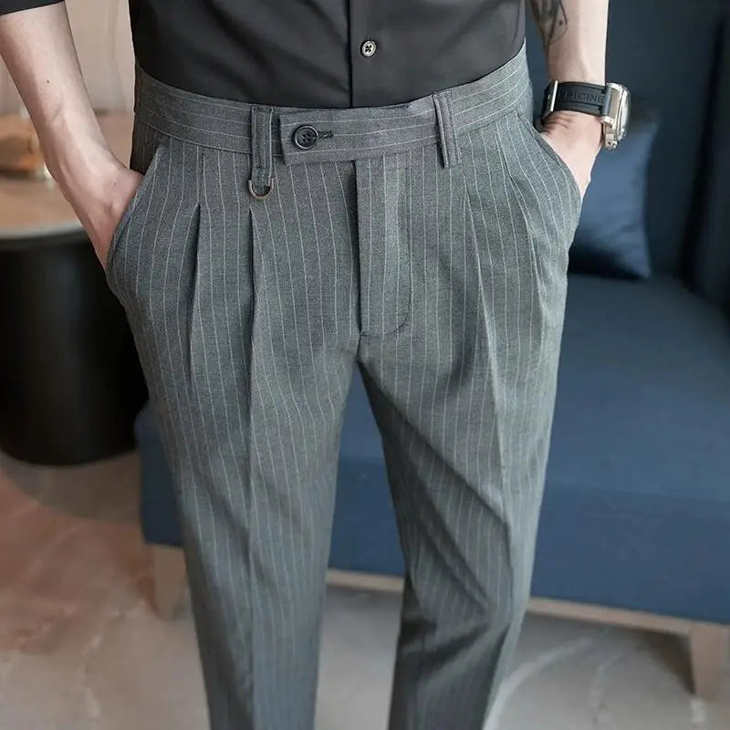 Pantalon de Costume Rayé Syvon