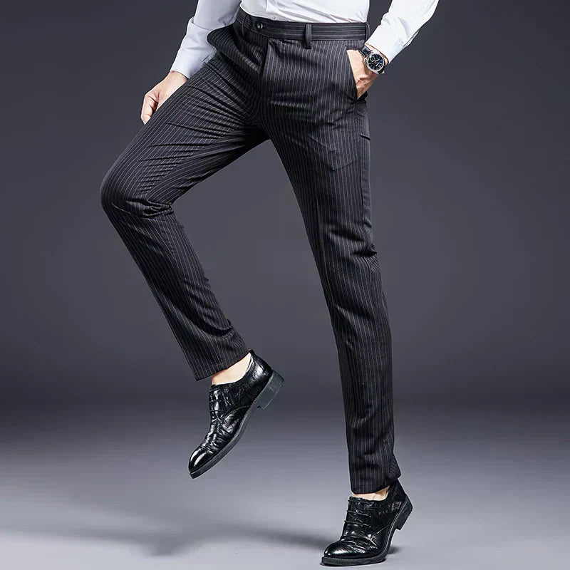 Pantalon de Costume pour Hommes Premium Rayé Syvon